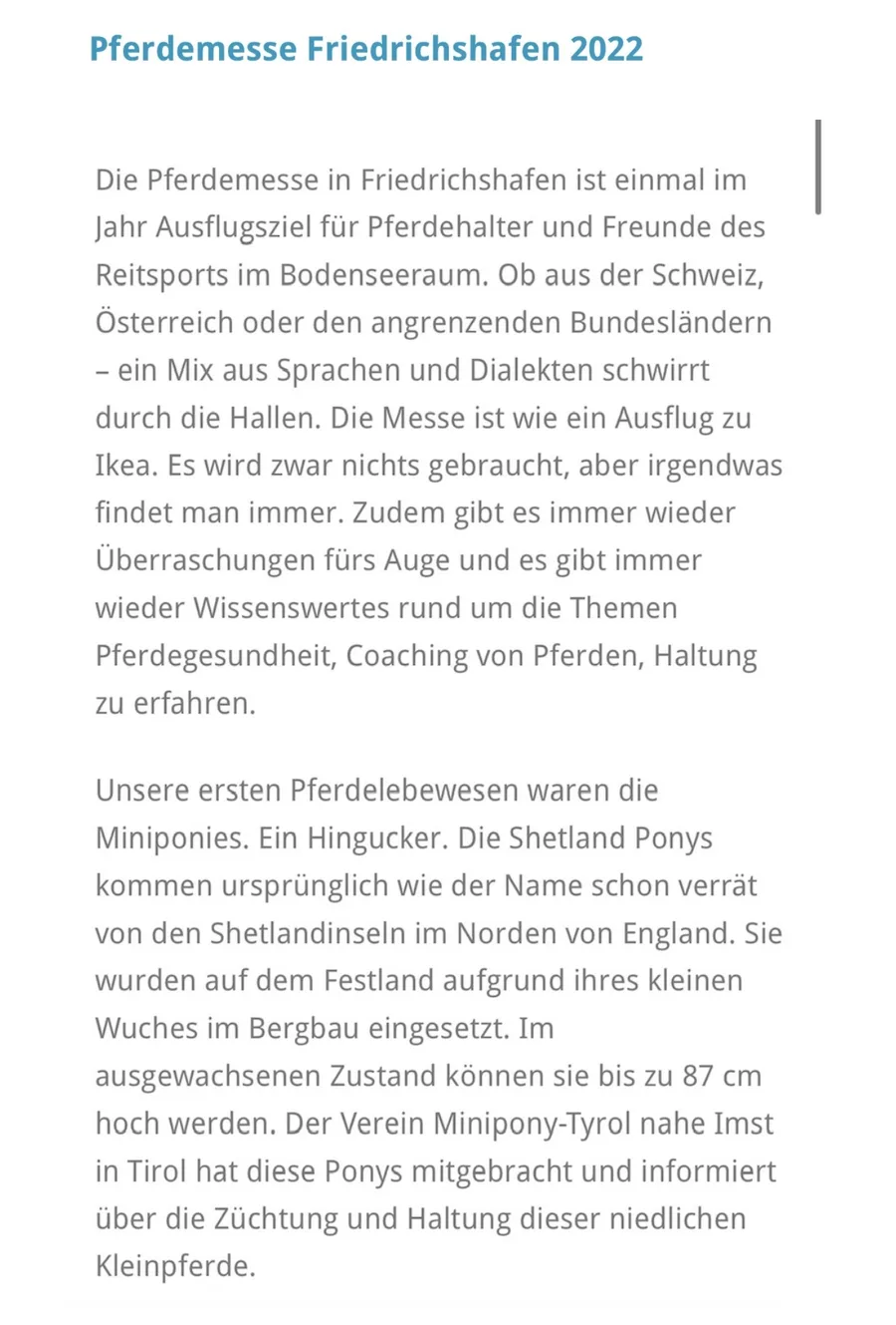 Mini Pony Tyrol bei einer Veranstaltung